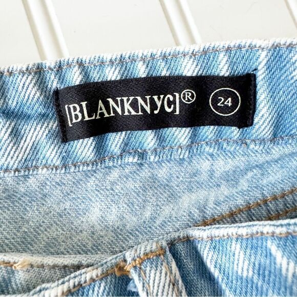 BLANK NYC “NICE TRY" Colorblock Denim Mini Skirt - Size 24 - Picture 3 of 5